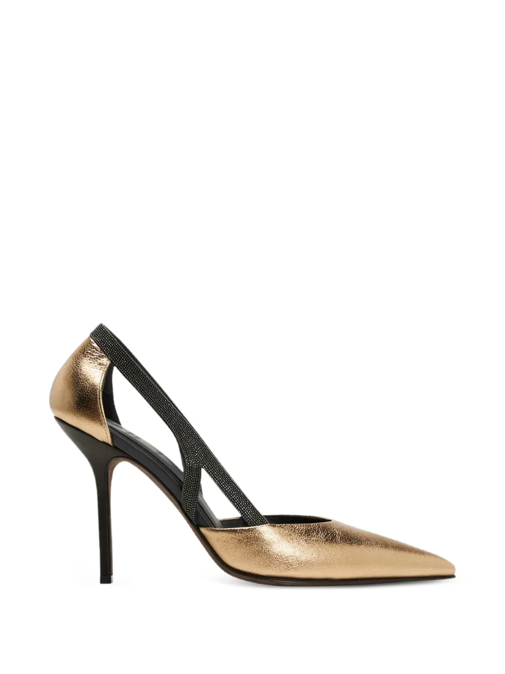 BRUNELLO CUCINELLI pointed-toe pumps - Gold