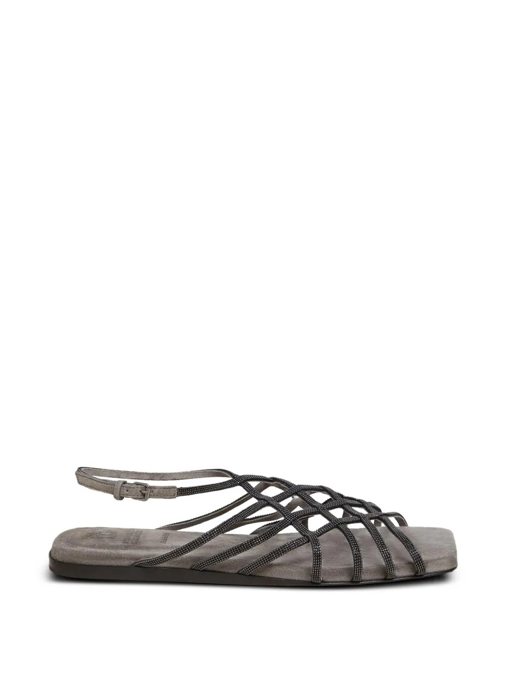 BRUNELLO CUCINELLI embellished strappy sandals - Grau