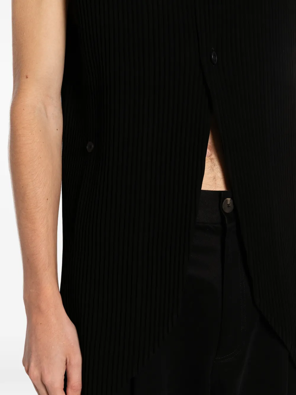 Homme Plissé Issey Miyake Tuxedo Pleats top Zwart