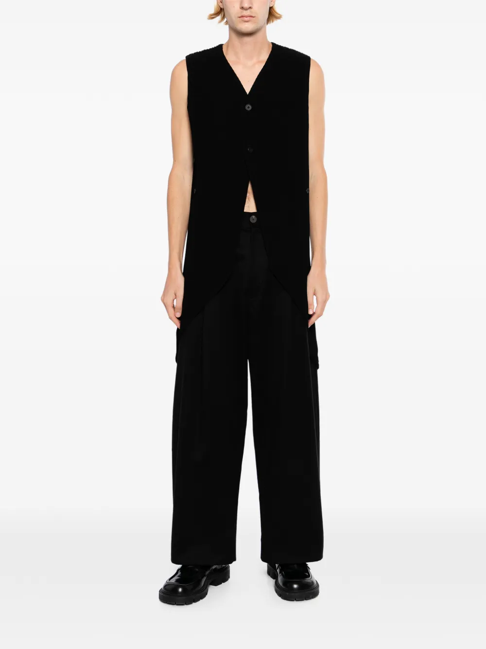 Homme Plissé Issey Miyake Tuxedo Pleats top Zwart