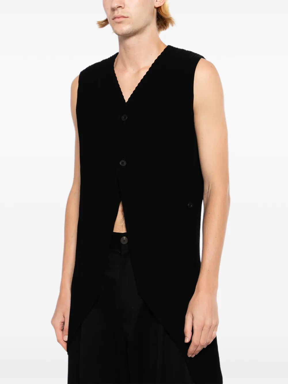 Homme Plissé Issey Miyake Tuxedo Pleats top Zwart