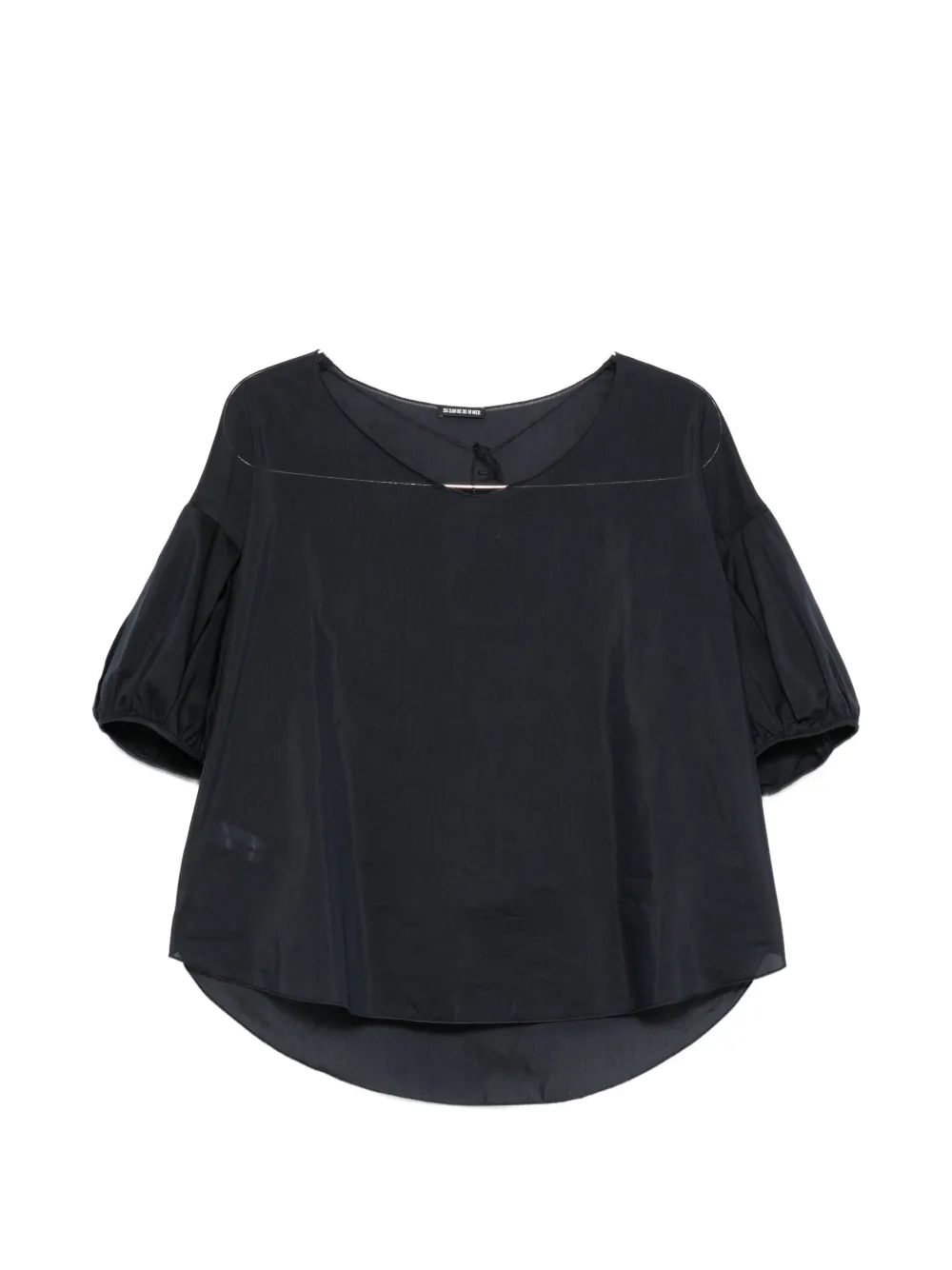 Susanne Bommer Puff-sleeve V-neck Shirt In Multi
