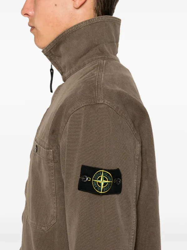 Stone Island ジップアップ ジャケット | ブラウン | FARFETCH JP