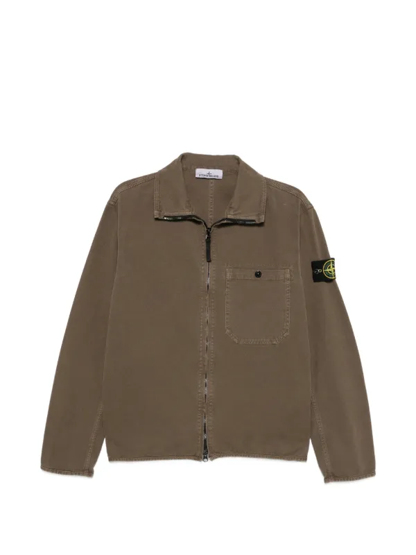 Stone Island ジップアップ ジャケット | ブラウン | FARFETCH JP