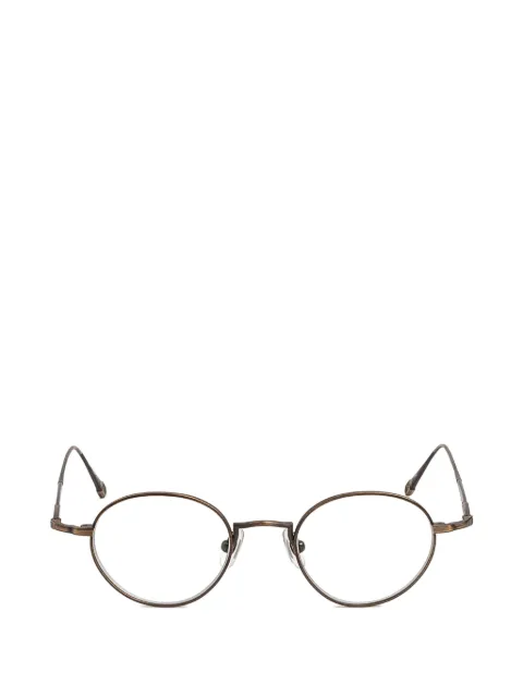 Matsuda engraved round-frame glasses