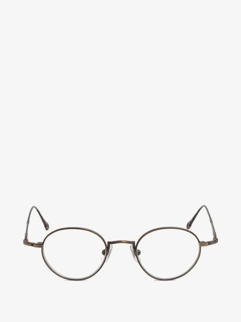 Matsuda engraved round-frame glasses