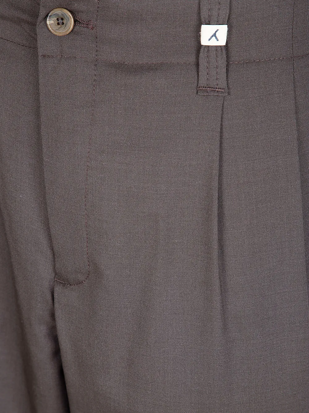 Myths Broek met geplooid detail Grijs
