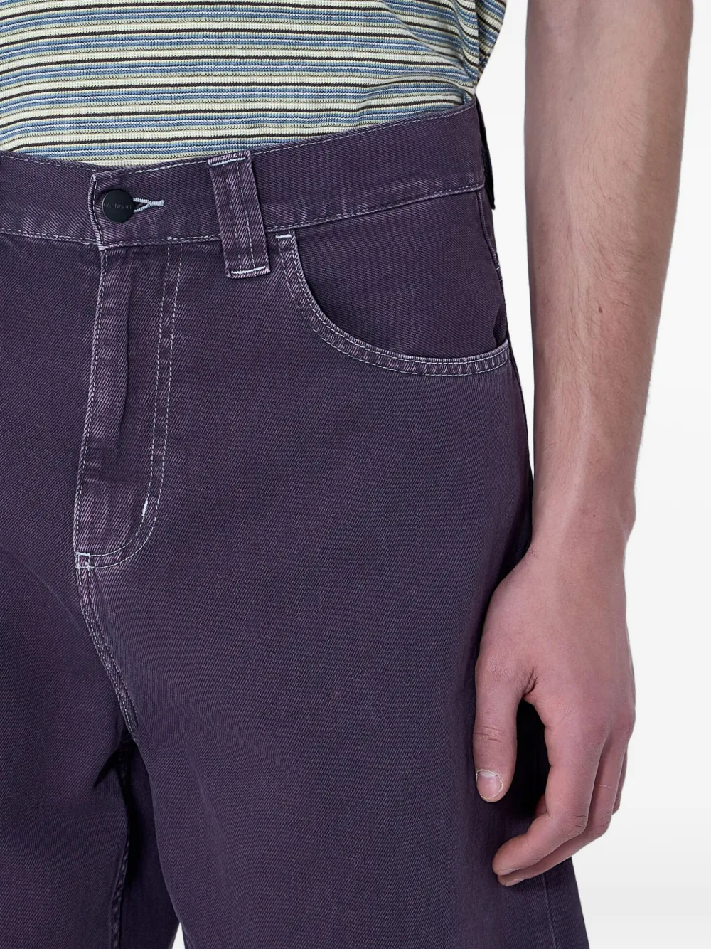 Carhartt WIP Denim shorts met zakken Paars