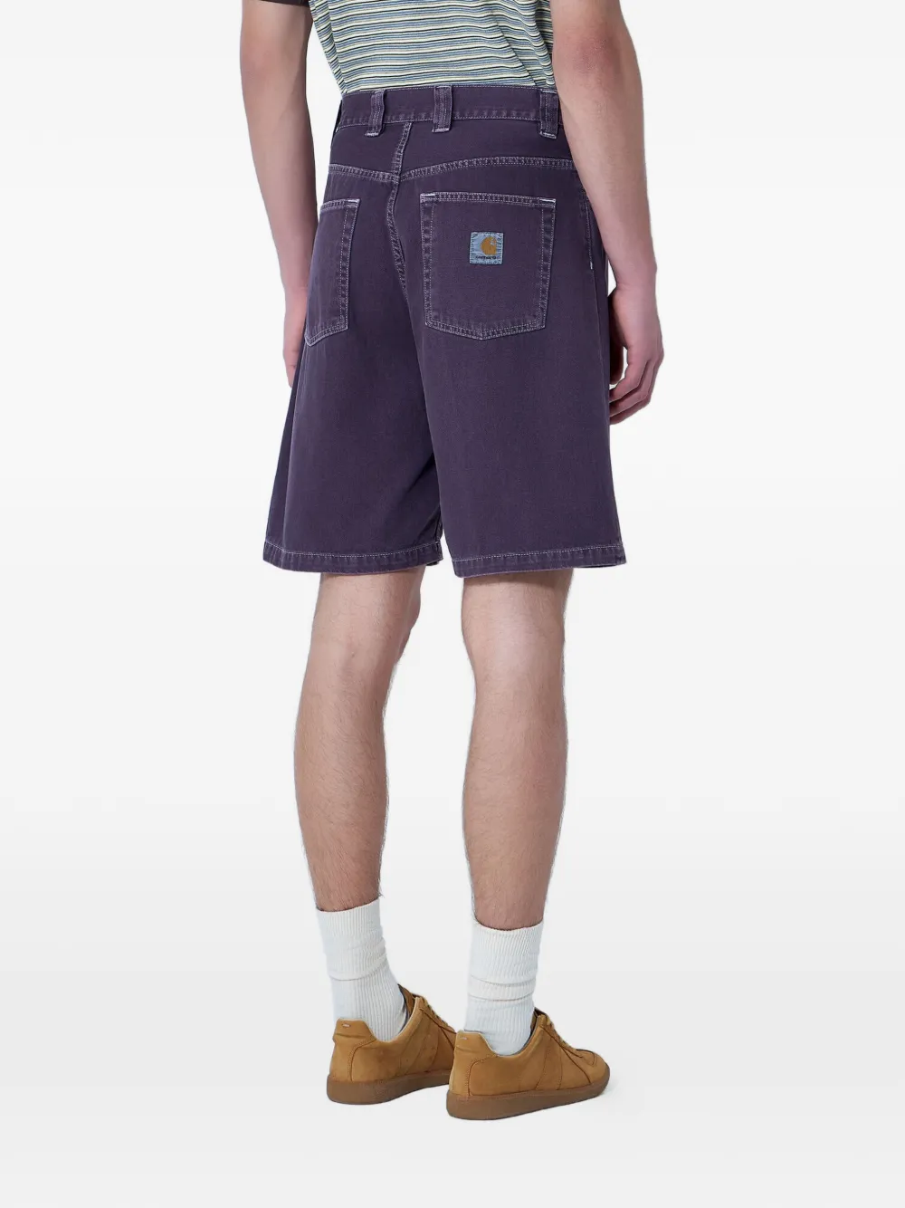 Carhartt WIP Denim shorts met zakken Paars