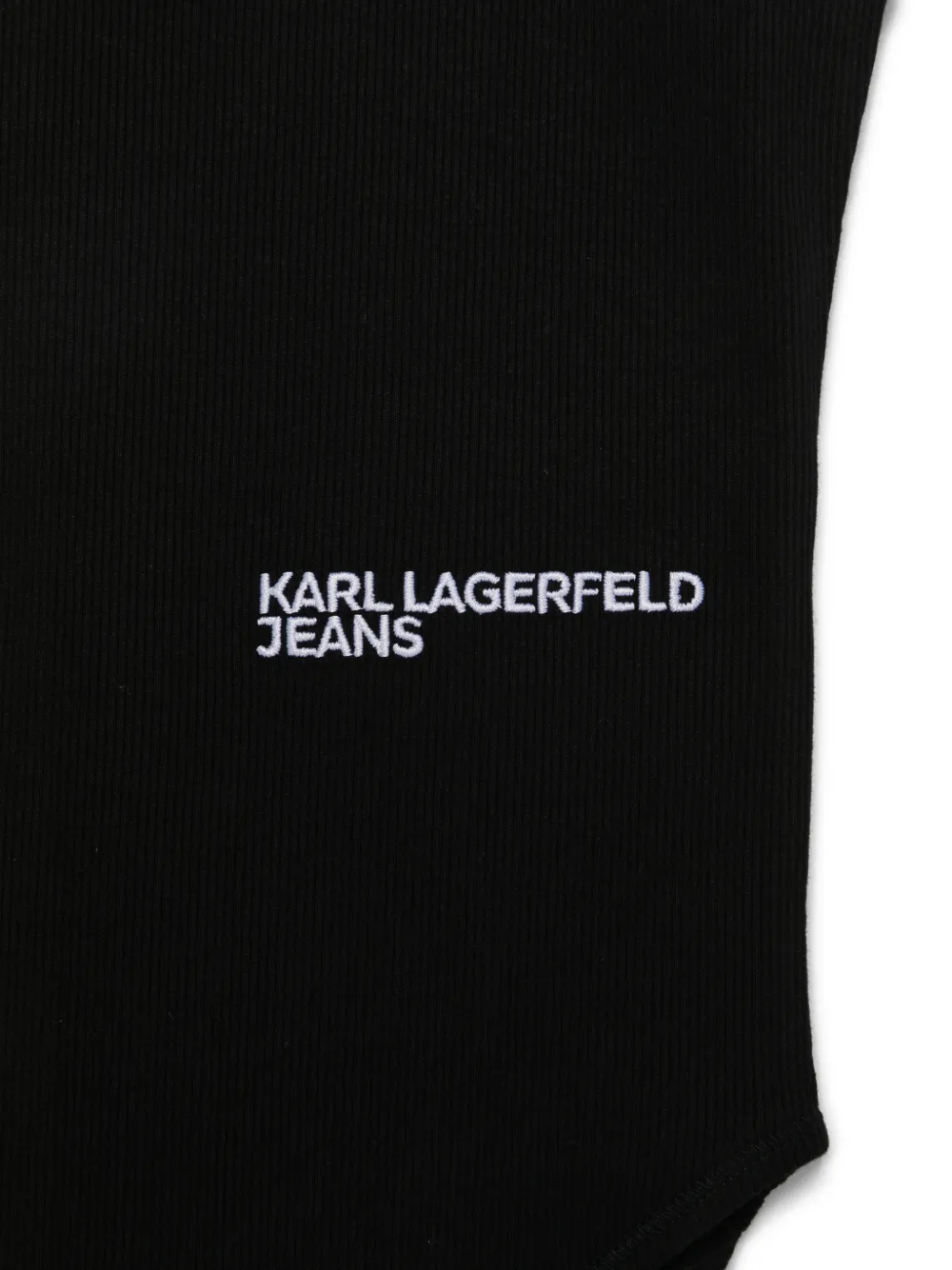 Karl Lagerfeld Jeans Ribgebreide body met logoprint Zwart