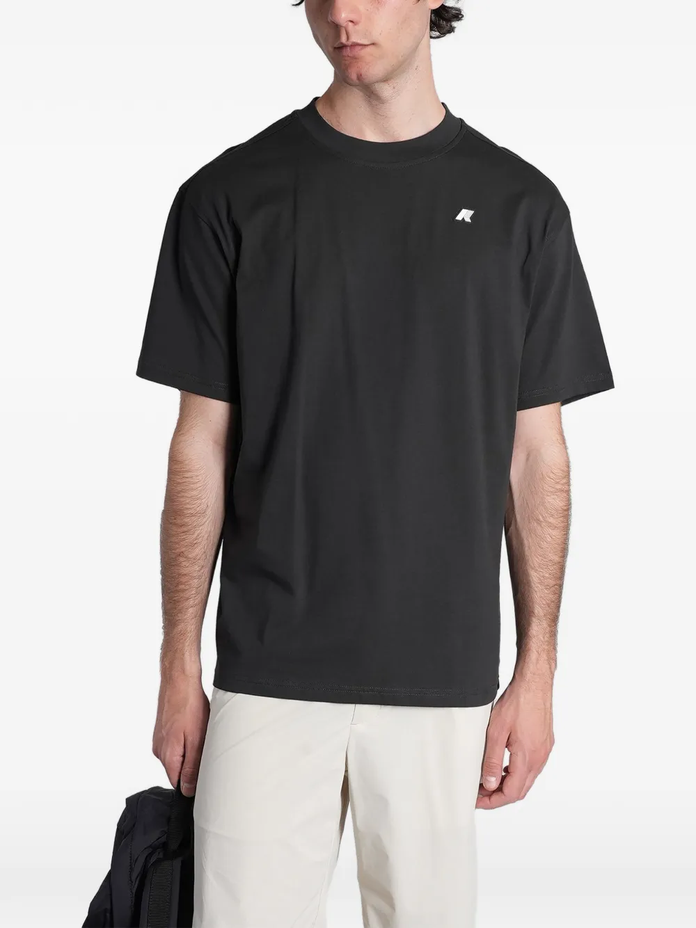 K-Way Solo T-shirt met logo-patch Zwart