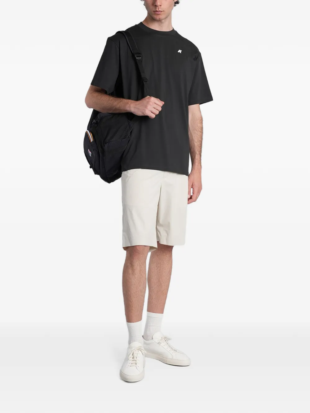 K-Way Solo T-shirt met logo-patch Zwart