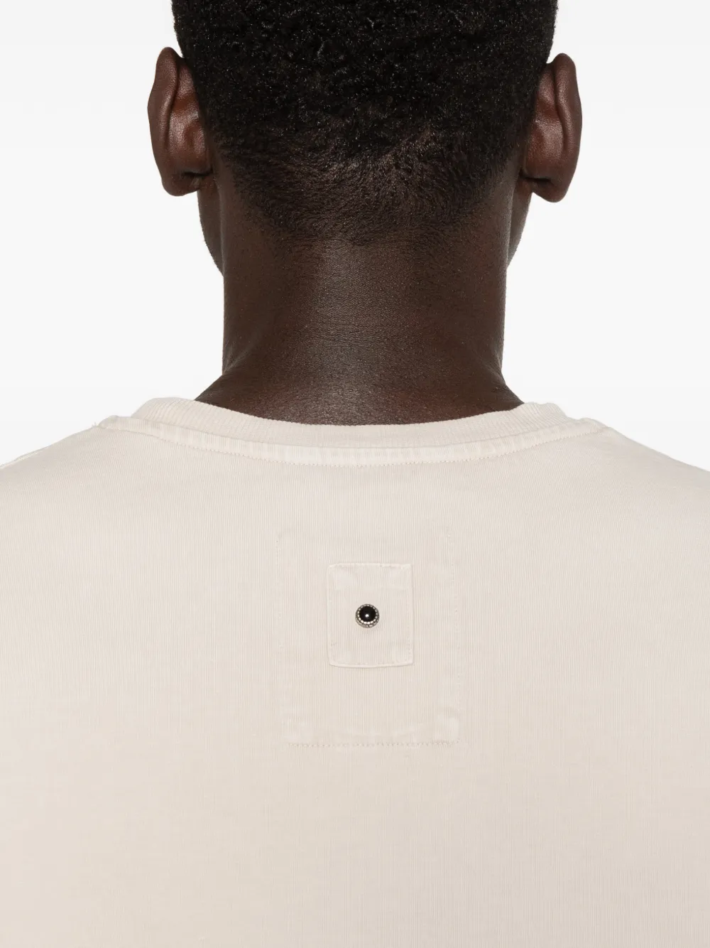 White Sand T-shirt met ronde hals Beige