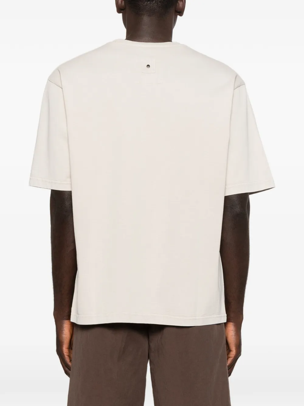 White Sand T-shirt met ronde hals Beige