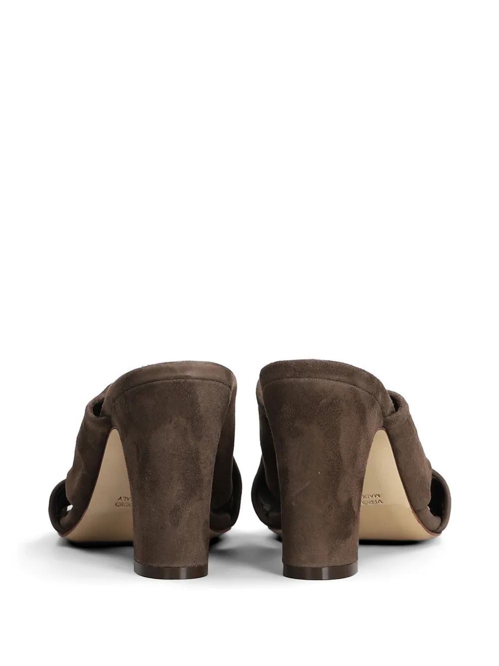 Julie Dee crossover-strap suede mules Bruin