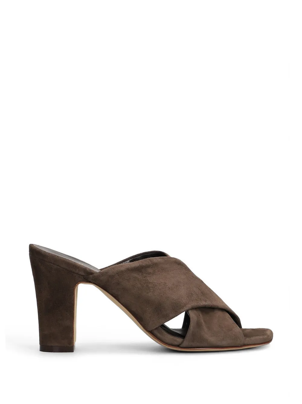 Julie Dee crossover-strap suede mules Bruin