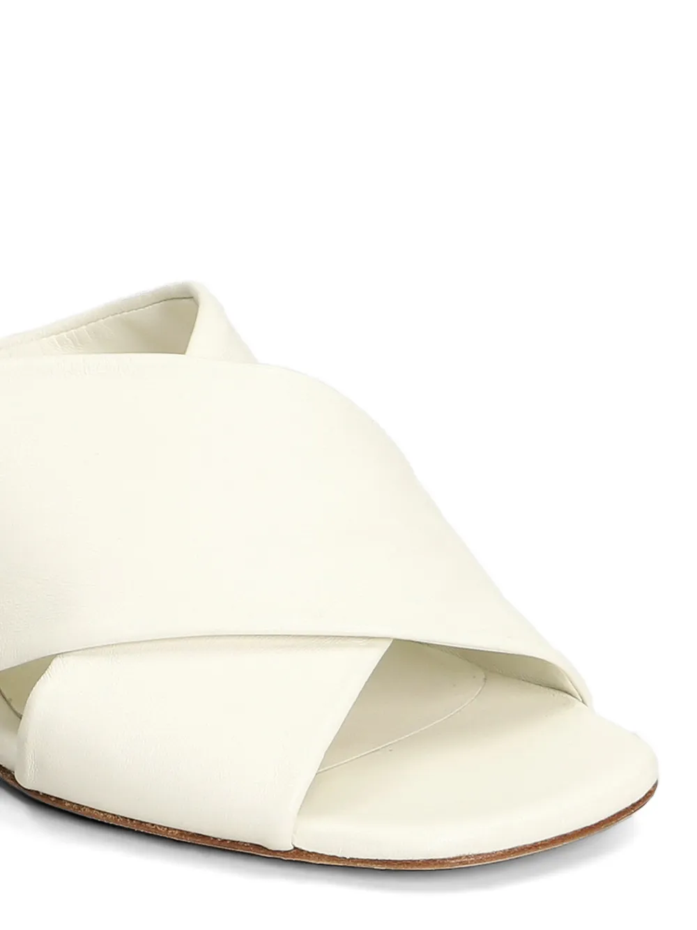 Julie Dee criss-cross leather mules Beige