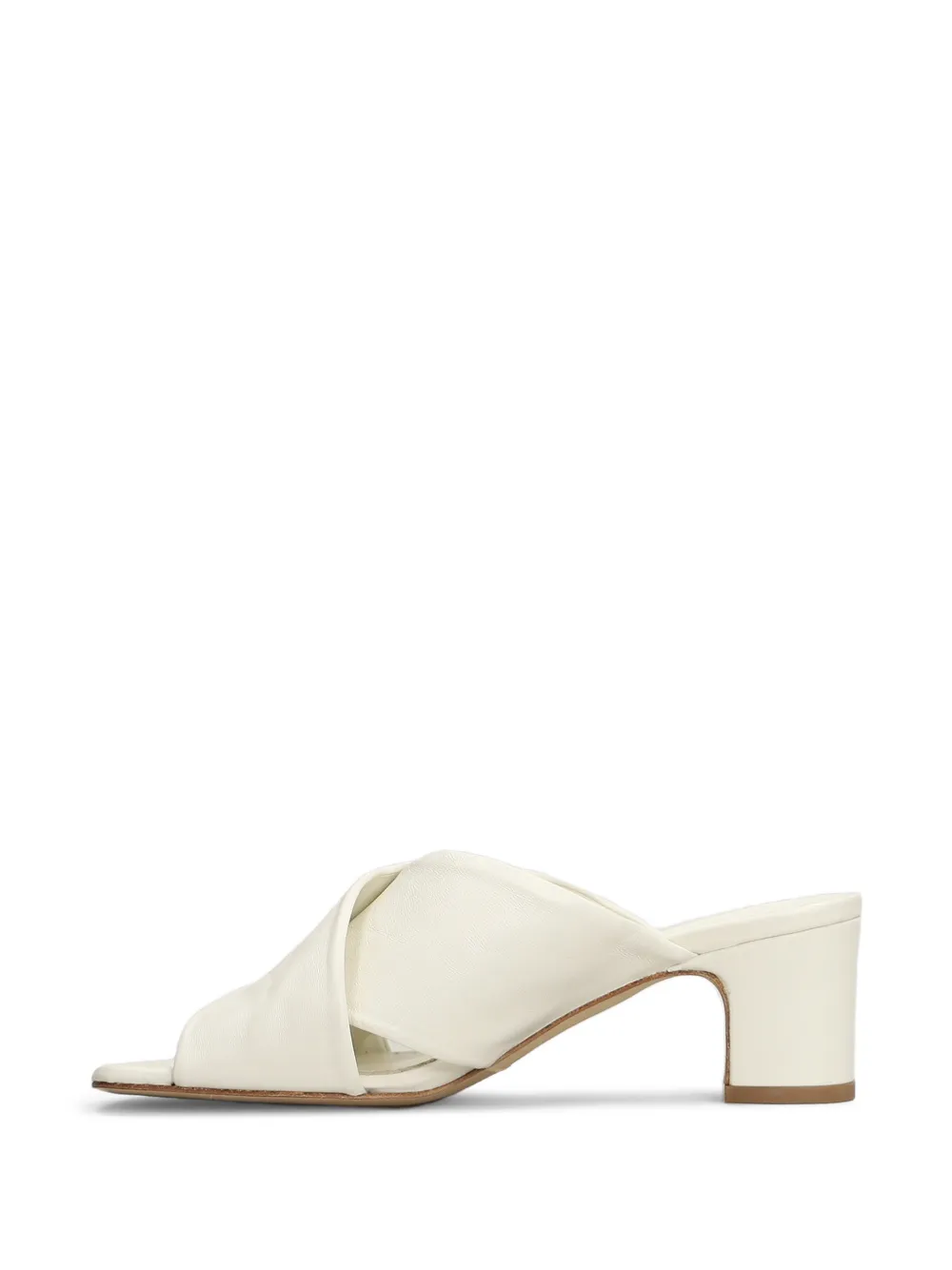 Julie Dee criss-cross leather mules Beige