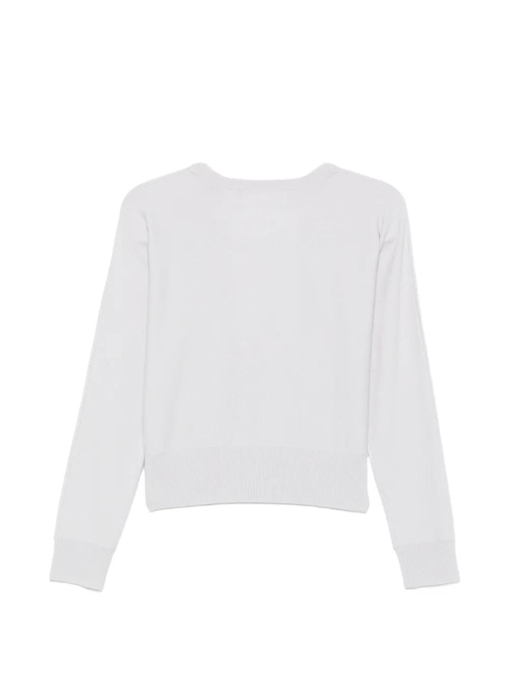 extreme cashmere Nº382 Belle trui met geribbelde afwerking Grijs