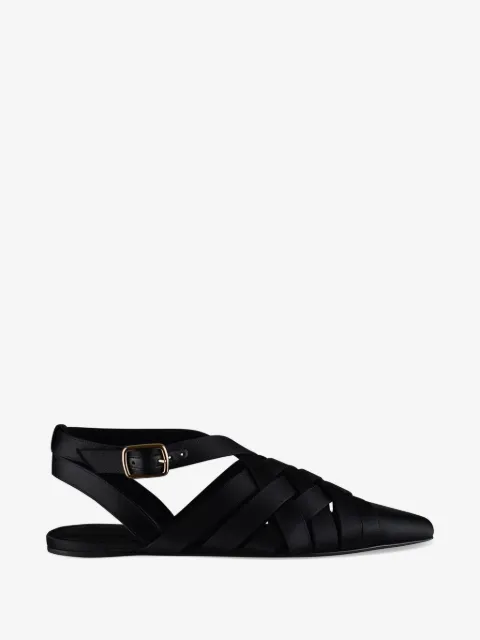 Loro Piana 실렌 크리스크로스 발레리나 플랫 슈즈