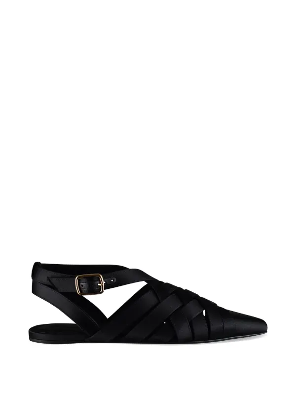 Loro Piana Silene Criss-cross Pumps in Black