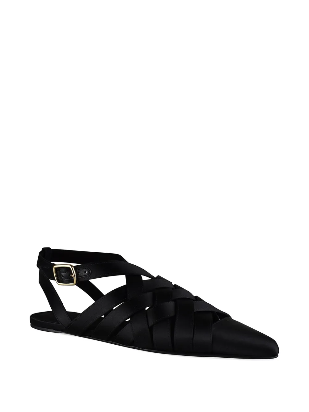 Loro Piana Silene criss-cross pumps Zwart