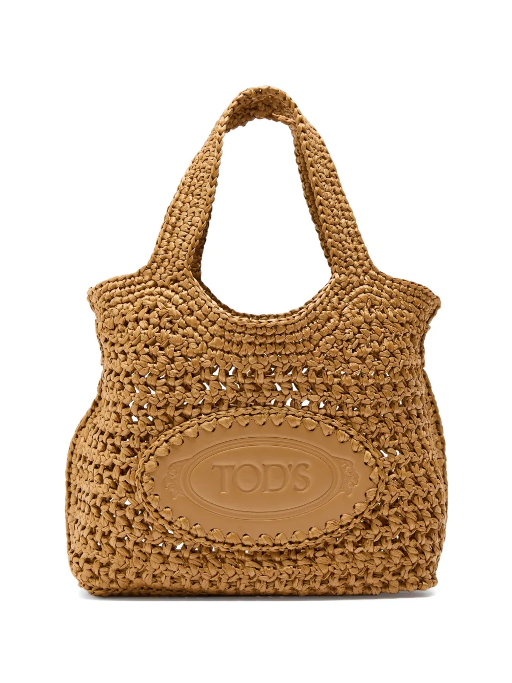 Tod's woven raffia shoulder bag - Toni neutri
