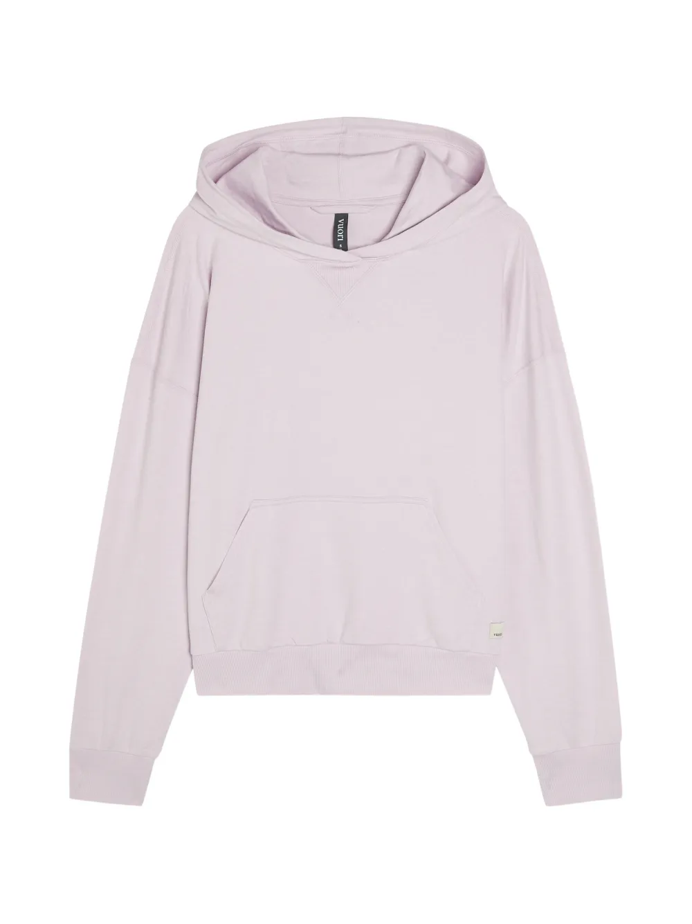 VUORI logo-patch jersey hoodie - Violett