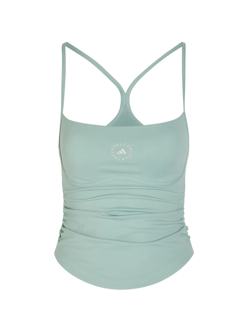 adidas by Stella McCartney ruched racerback tank top - Verde