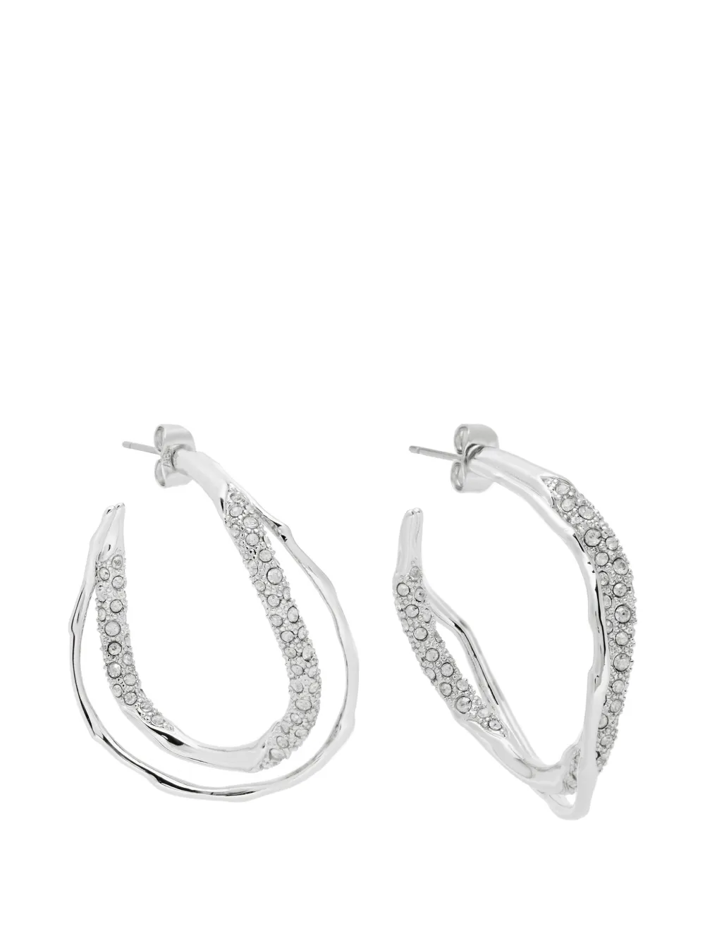 Alexis Bittar Solanales twist hoop earrings - Argento