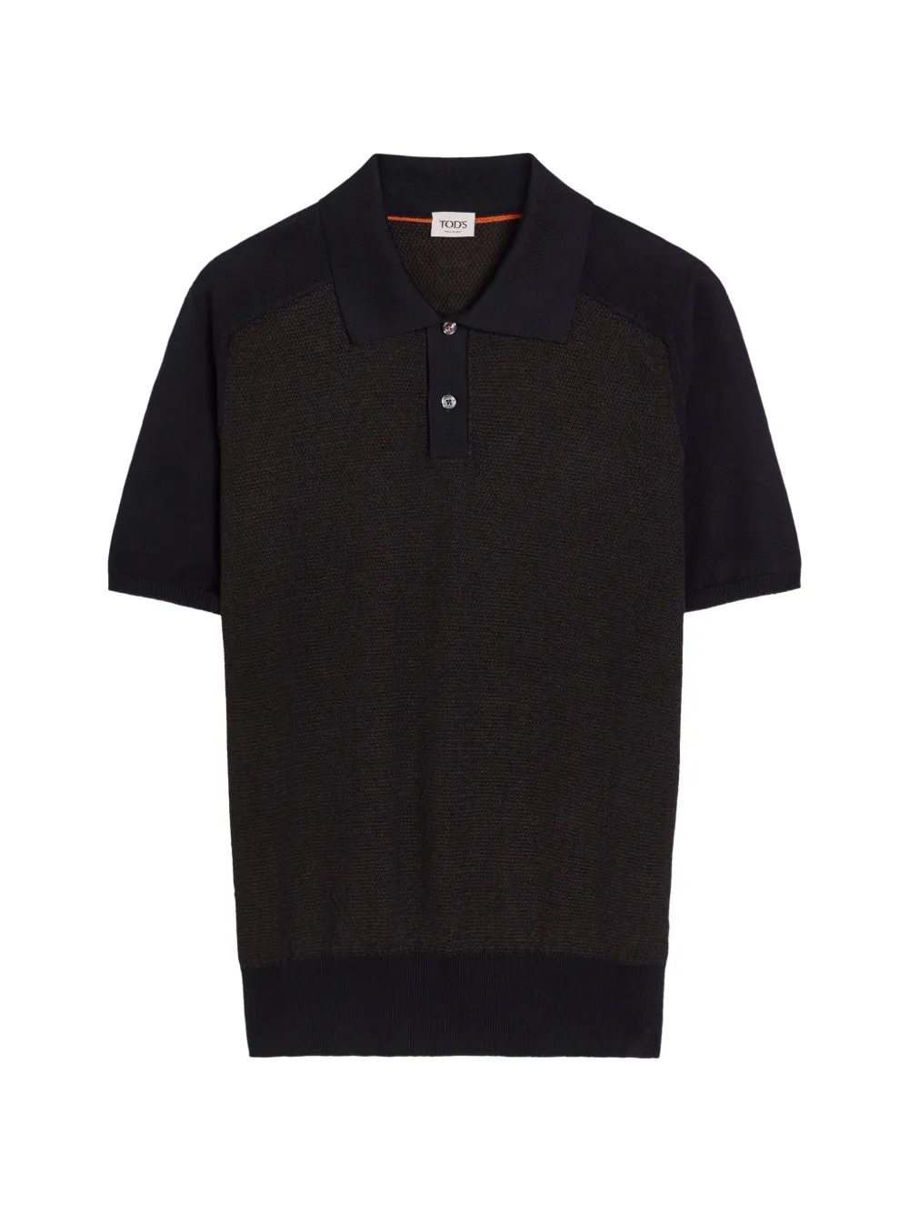 Tod's textured-knit polo shirt - Blau