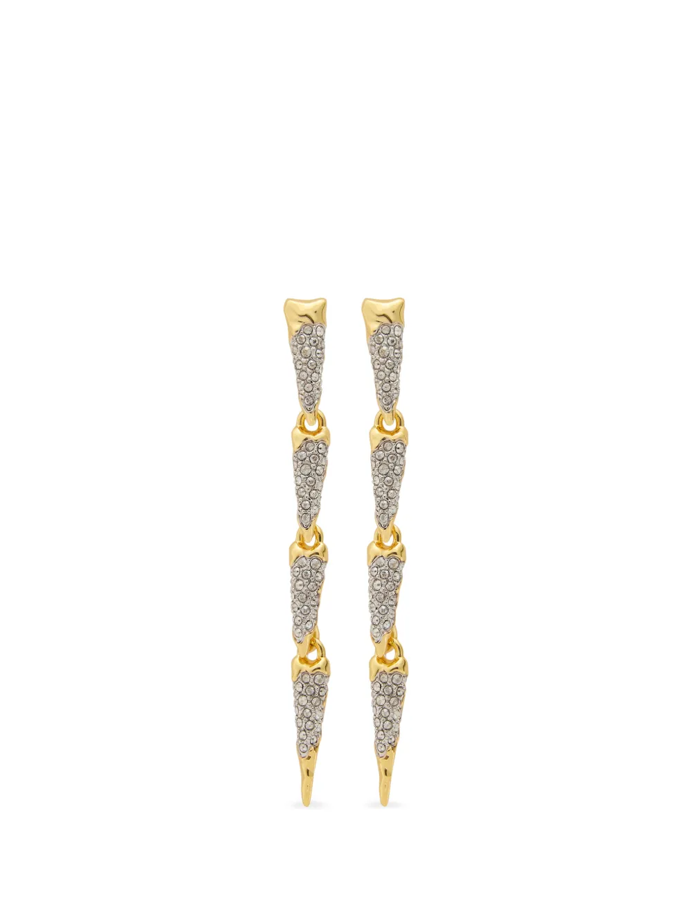 Alexis Bittar crystal-embellished tiered earrings - Oro