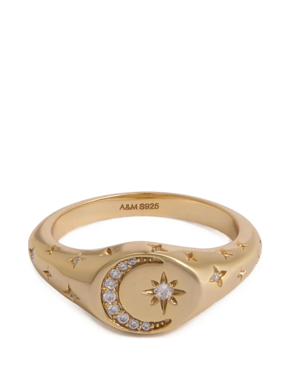 Astrid & Miyu Cosmic crystal-embellished ring - Oro