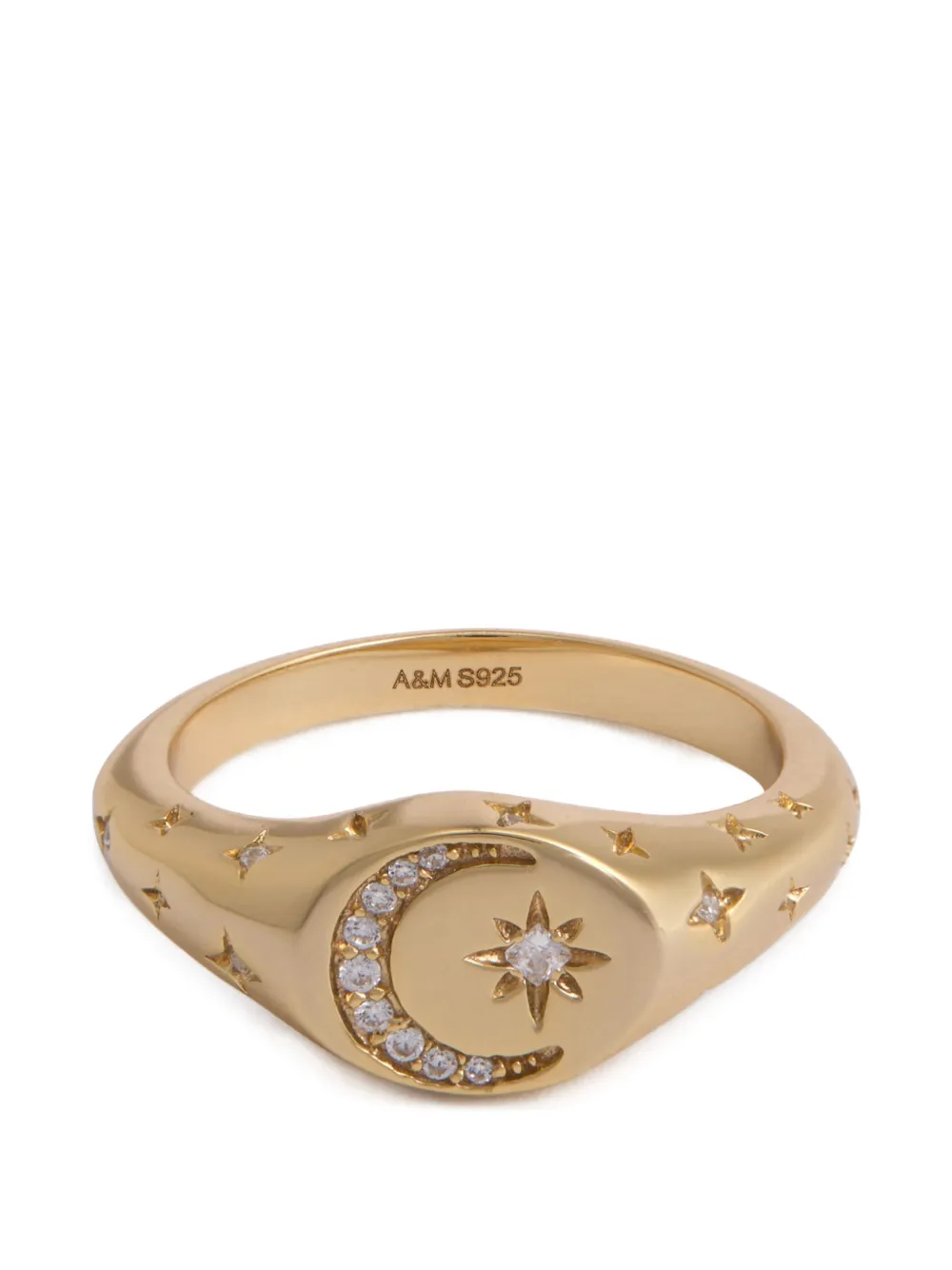 Astrid & Miyu Cosmic crystal-embellished ring - Oro