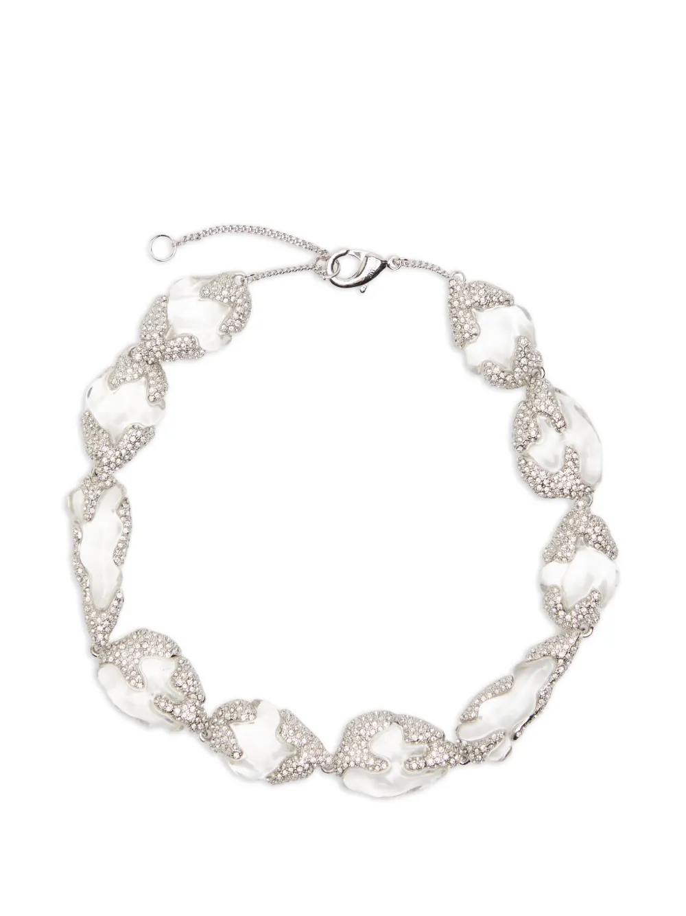 Alexis Bittar Silverlake crystal-embellished necklace - Argento