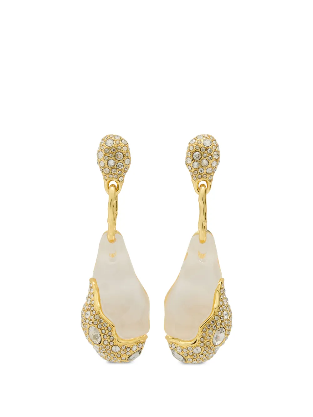 Alexis Bittar Liquid crystal-embellished earrings - Oro