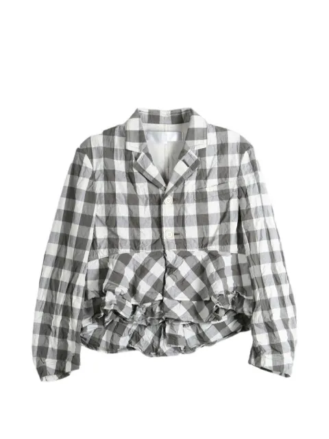 Comme des Garçons TAO chamarra con motivo de cuadros gingham