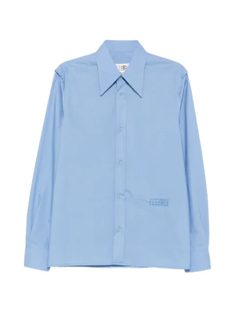 MM6 Maison Margiela Numeric-logo embroidered shirt