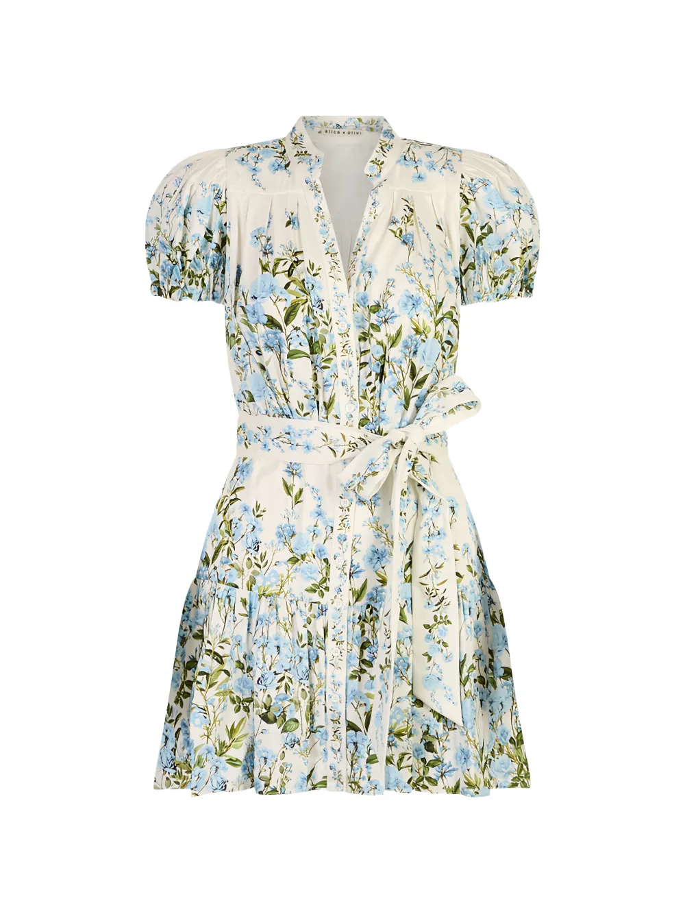 alice + olivia floral-print belted dress - Toni neutri