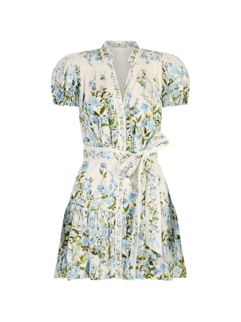 alice + olivia floral-print belted dress