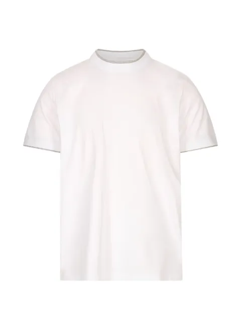 Peserico contrast-trim short-sleeved T-shirt