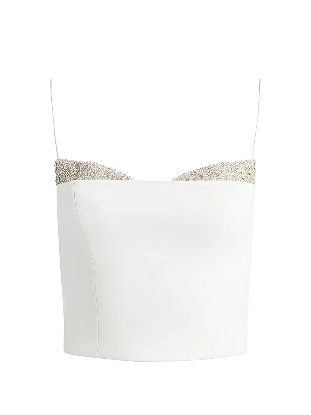 alice + olivia Hallie crystal-embellished top - Weiß