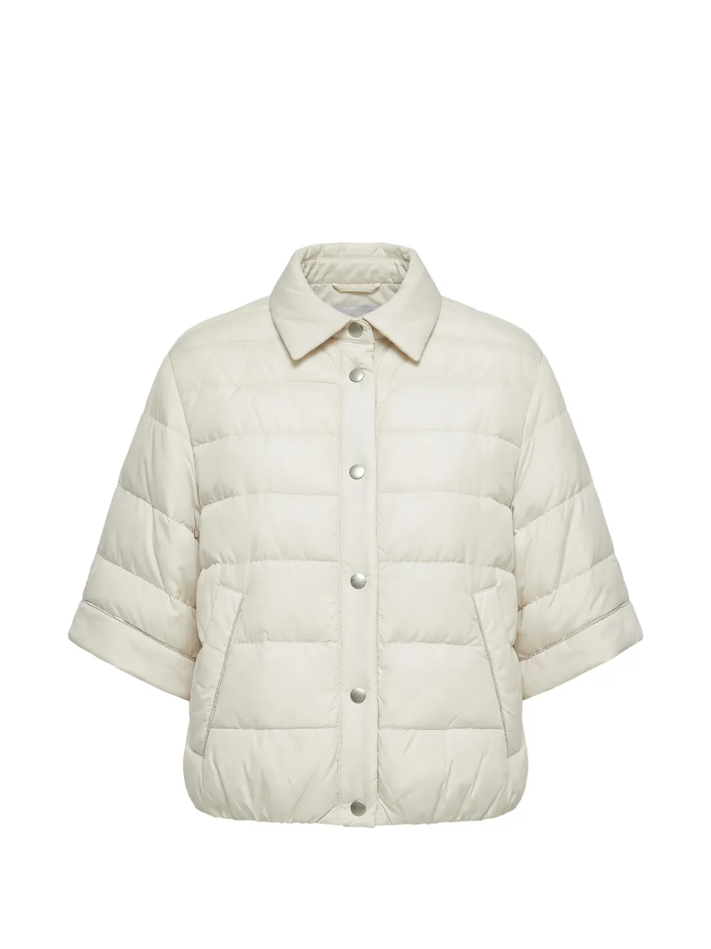 Peserico quilted cropped-sleeve jacket - Bianco