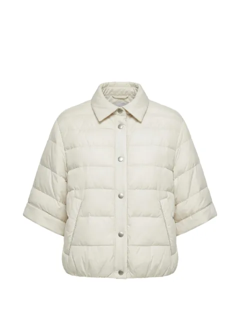 Peserico quilted cropped-sleeve jacket