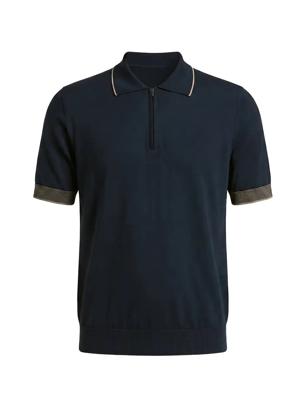 Peserico zip-fastening fine-knit polo shirt - Blu