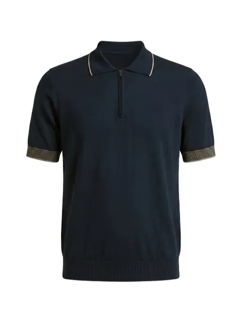 Peserico zip-fastening fine-knit polo shirt