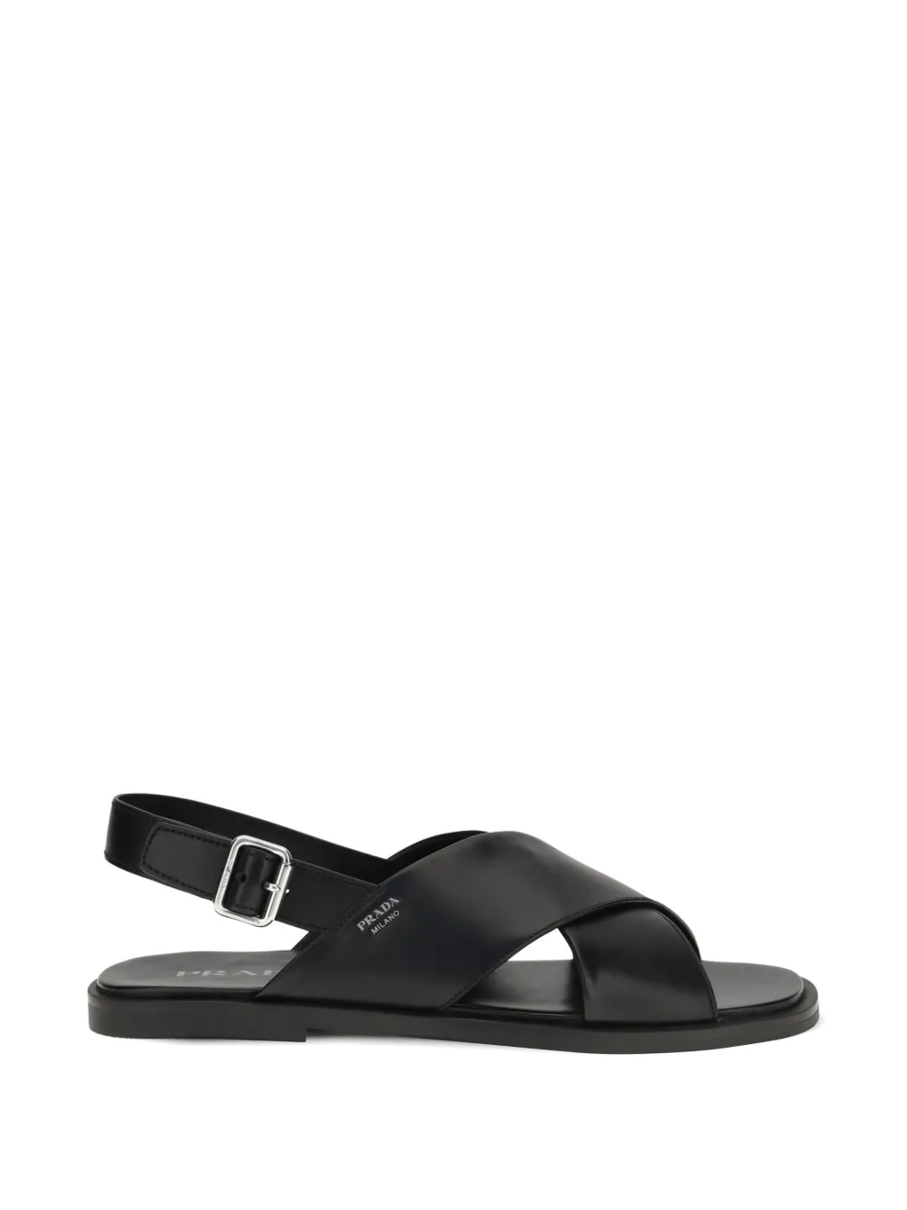 Prada Saffiano criss-cross sandals - Nero