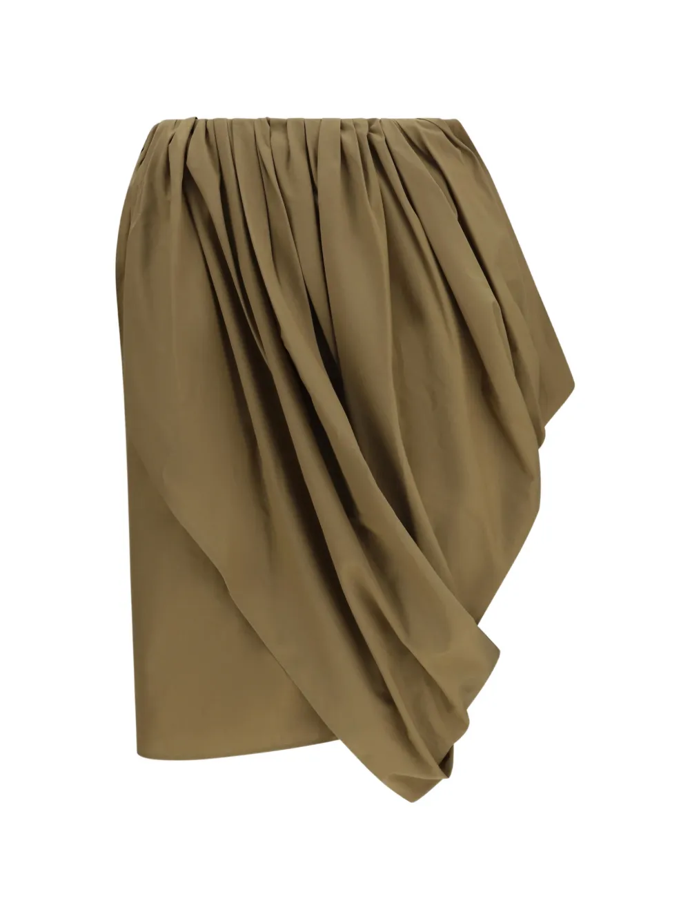 Chloé draped gathered-waist skirt - Verde