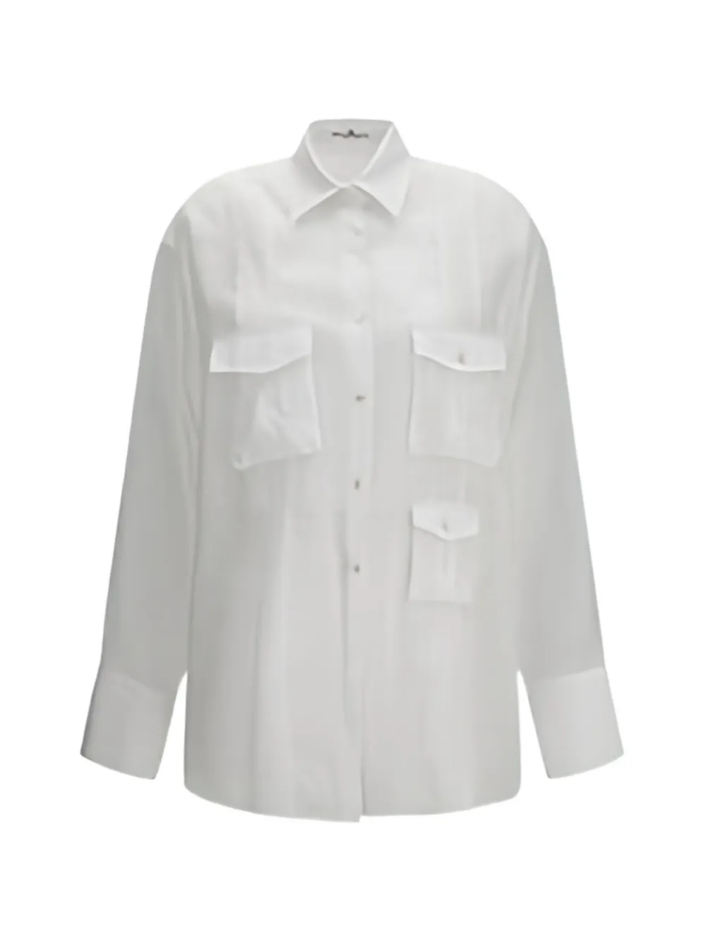 Ermanno Scervino multi-pocket pleated-detail shirt - Bianco