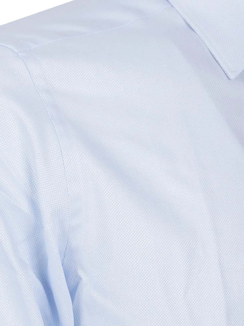 Zegna Overhemd met micro patroon en lange mouwen Blauw